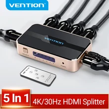 Vention rozdzielacz HDMI 5 w 1 wyjście 4K HDMI 5 × 1 3 × 1 przełącznik dla XBOX 360 Smart BoxHDTV 3 w 1 wyjście HDMI przełącznik Adapter