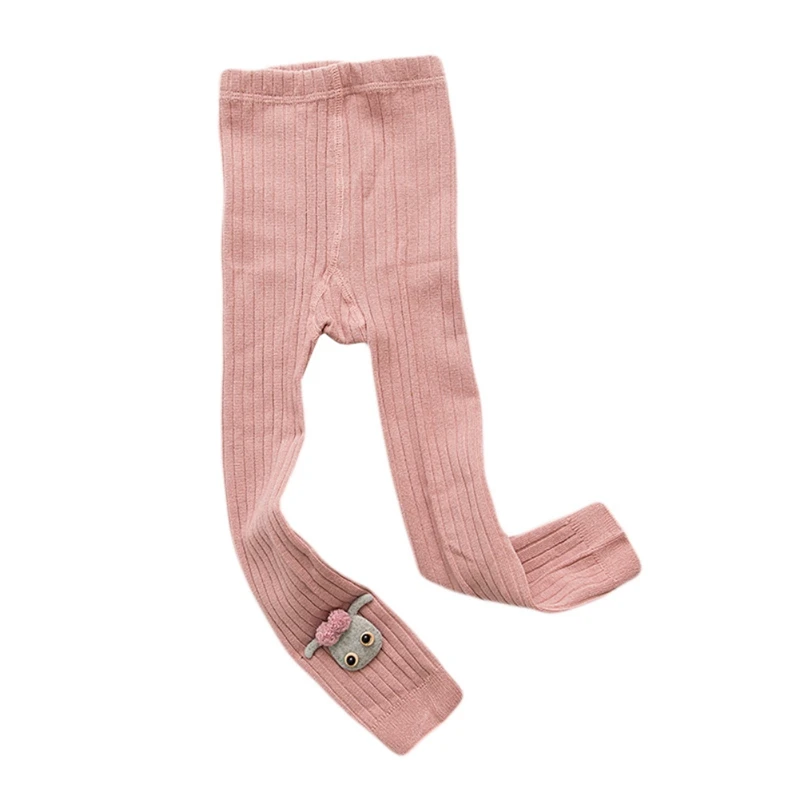 Розовый Колготки для девочек; зимние теплые плотные колготки; штаны с эластичной резинкой на талии; теплые колготки с героями мультфильмов - Цвет: Розовый