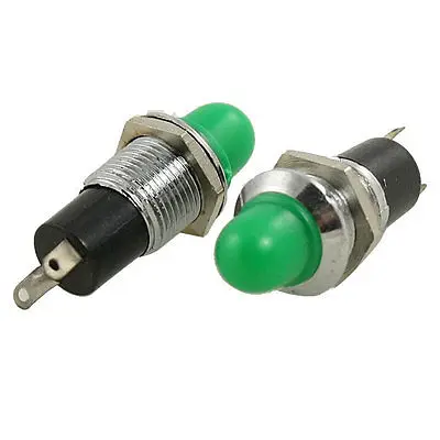 DC 12V встраиваемые 2 булавки зеленый пилот световой индикатор лампы 5 шт