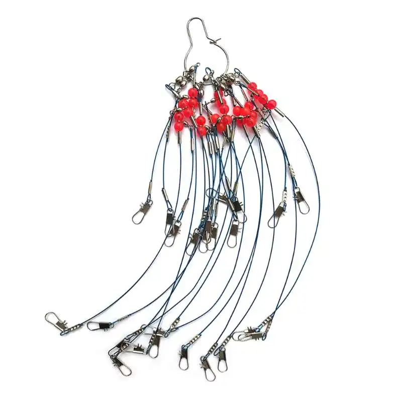 YOTO 12 шт. SaltwaterBottomRig Гольф Rig, синий цвет одиночный рычаг проволоки Rig; нержавеющая сталь проволоки установки - Цвет: Синий
