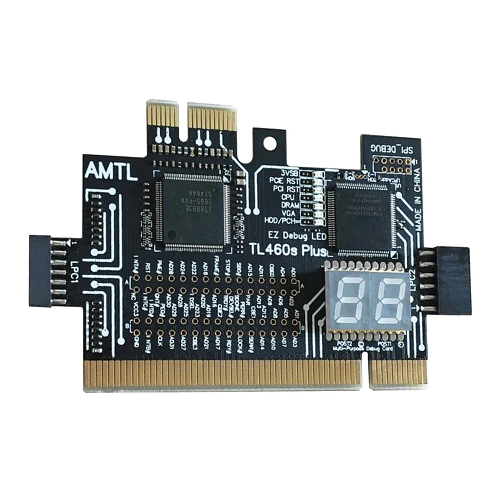 

TL460S PLUS PCI-E LPC Motherboard Diagnostic Test Analyzer Debug Cards Repair Replaccement for Laptop Computer