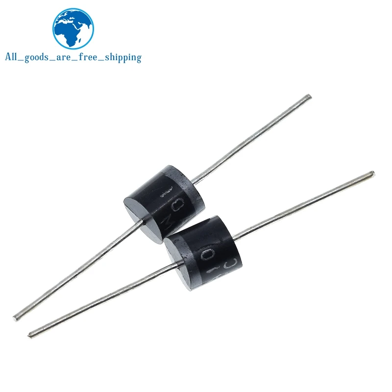 Завеса 10PCS электрическая осевой выпрямительный диод 10A10 R 6 DIP 10A 1000V 10a10|Диоды| |