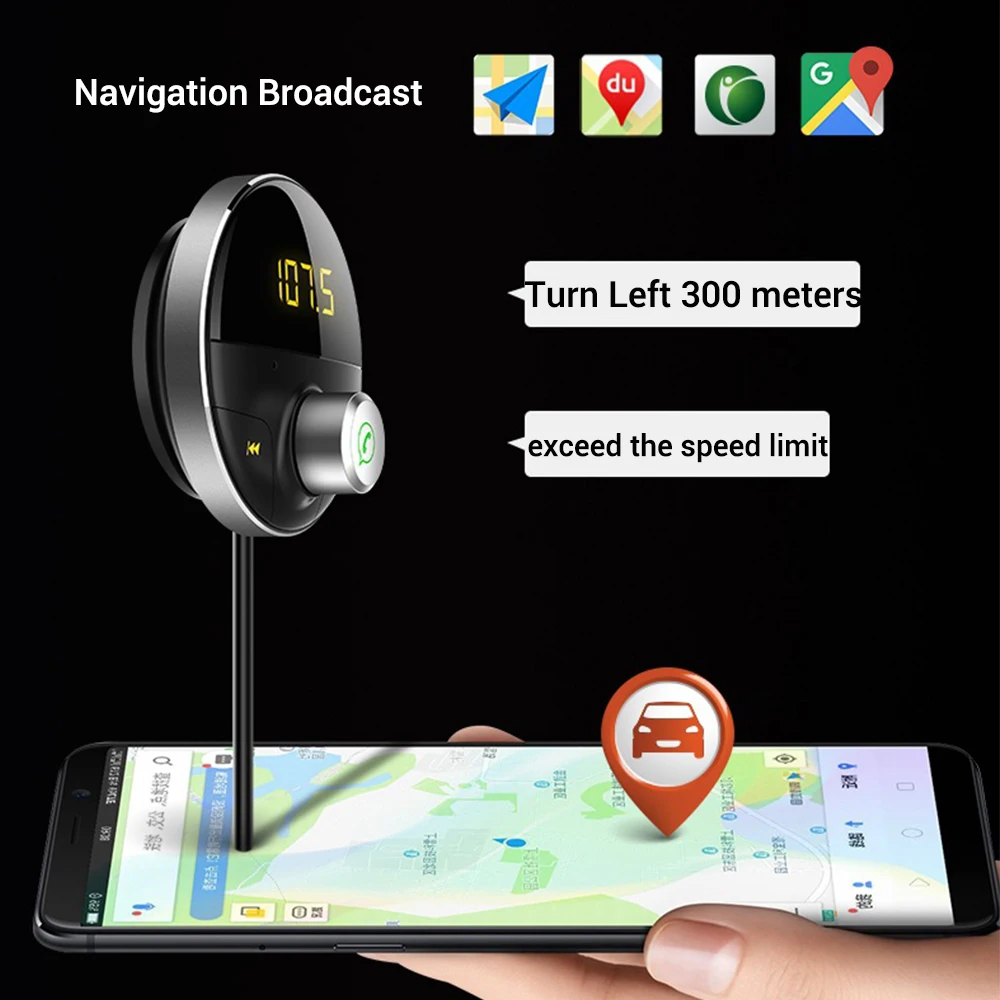 Bluetooth Car FM Transmitter Car Kit Handsfree AUX 3.5mm Car MP3 Player Audio Music Receiver With Gift Car Charger