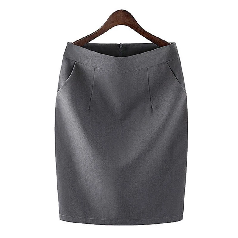 With Pockets Work Wear High Waist Size Mini Formal Skirts Womens