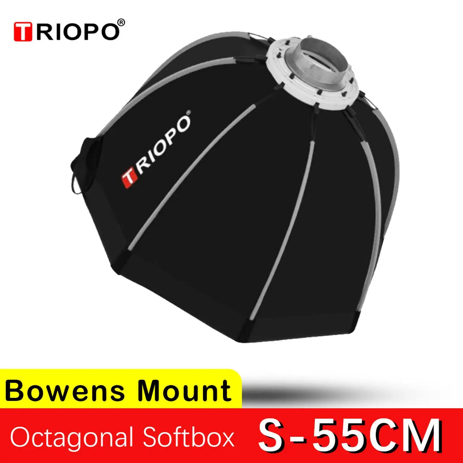 Triopo 55 см K55cm S55cm фото Portabe Bowens крепление восьмиугольник зонтик софтбокс + соты