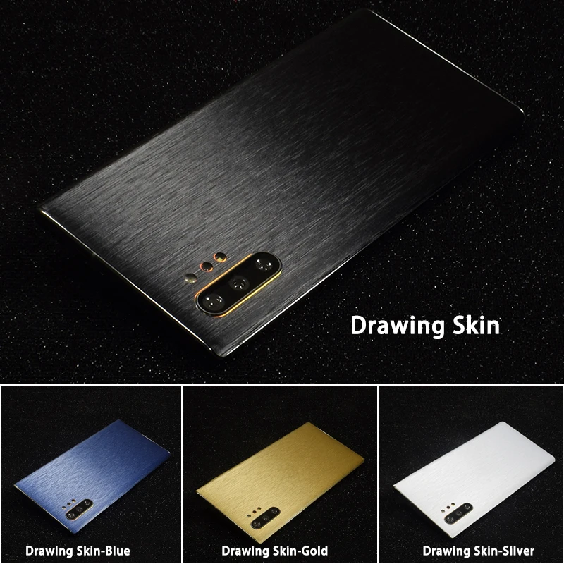 3D углеродное волокно/кожа/дерево скины Телефон задняя наклейка для SAMSUNG Galaxy Note 10 Plus Note 10 A60 A80 Прозрачный матовый стикер