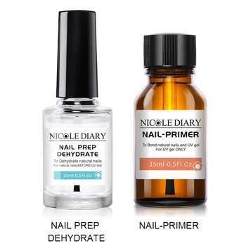 

NICOLE DIAYR Nail-Primer for UV Gel Nail Prepdehydrate Matt Top/Base Coat UV Gel Nail Polish Long Lasting Gel varnish Varnish