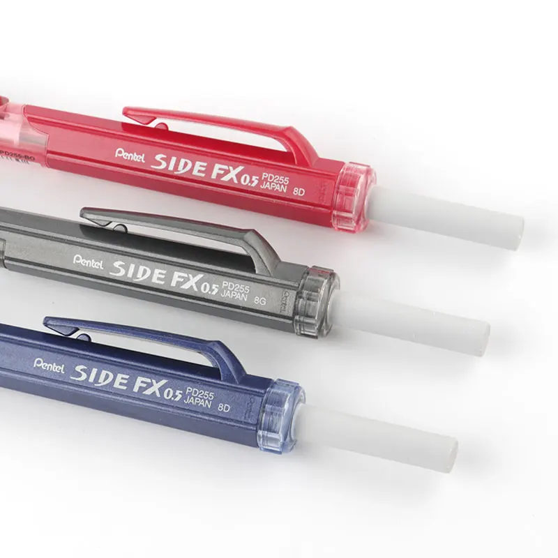 Pentel PD255 механический карандаш 0,5 мм подвижный карандаш с боковым нажатием, ластик с выдвижной головкой, удобные школьные канцелярские принадлежности 1 шт