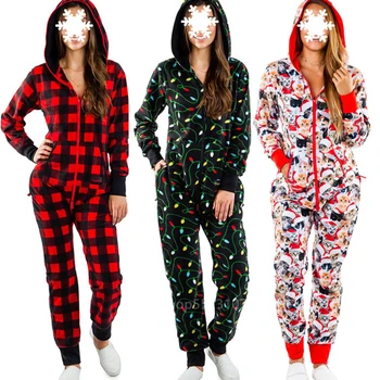 

Christmas Adult Kigurumi Onesie Pajama Women Deer Santa Claus Costumes Xmas Cosplay Jumpsuit Christmas Gift Sleepwear Nightgown