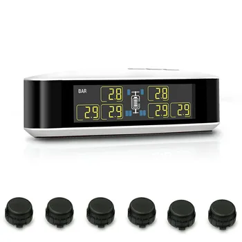 

Car TPMS Tyre Pressure Monitoring System Vehicle School Bus Fleet TPMS With 6 External Sensor