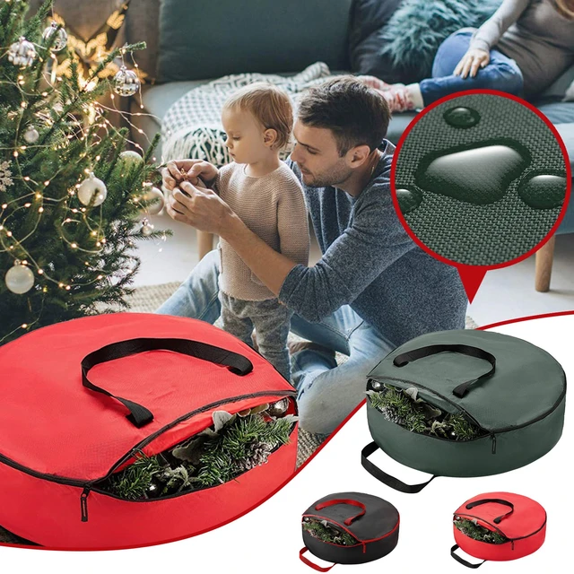 Christmas Stuff Storage Bag With Handle Cover Fpldable Tear Resistant Xmas  Decor Accessories Christmas Ornament Organizer - Storage Bags - AliExpress