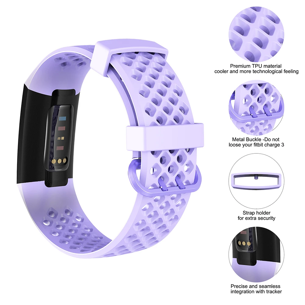 Baaletc для Fitbit Charge 3 Band TPU SmartWatch Charge 3 красочный регулируемый браслет сменный ремешок для Fitbit Charge3