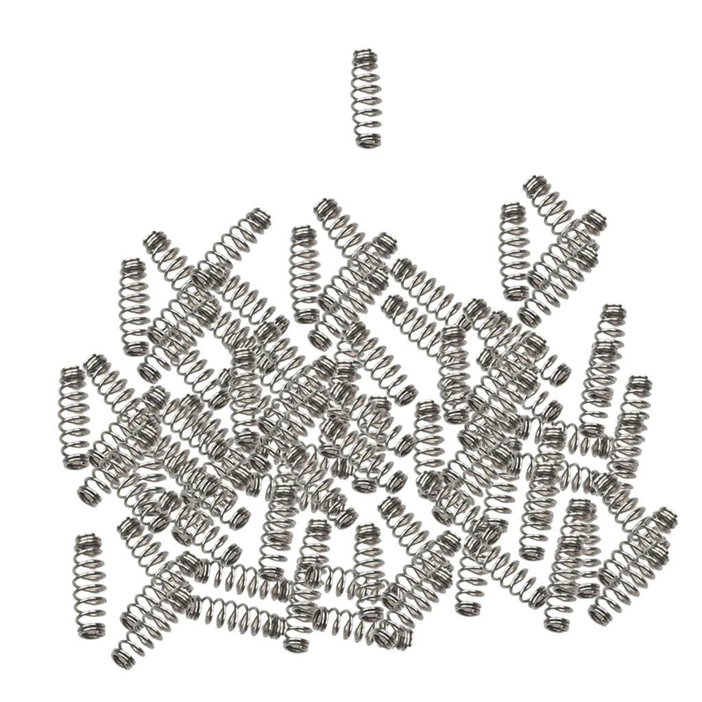 100x Barbed Hook Spring Stainless Steel Fishing Weedless Spring Accessories Centering Pin Spring Twist Locks Fishing Hook