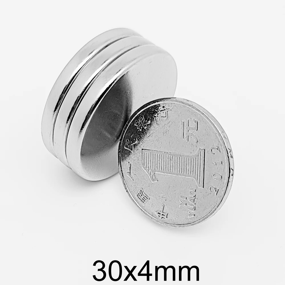 2/5/10/15/20PCS 30×4 mm Round Search Magnet  30mm X 4mm Rare Earth Neodymium Magnet Dics N35 Permanent Magnet Srtong 30*4 mm