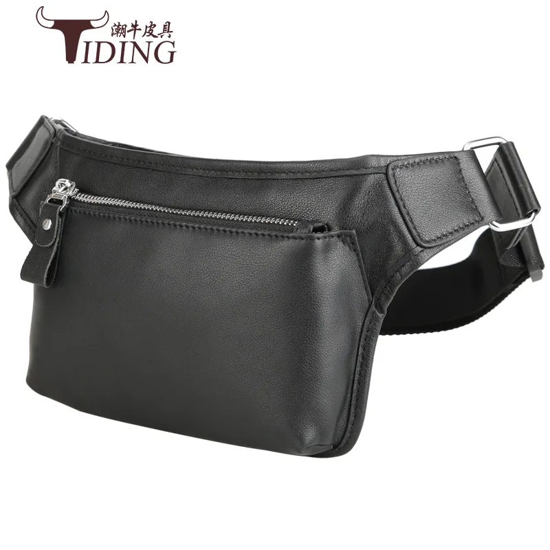 

Tiding Summer New Style Genuine Leather Men Wallet Outdoor Multi-functional Sports Small Shoulder Bag Calf Skin Casual Mobile Ph