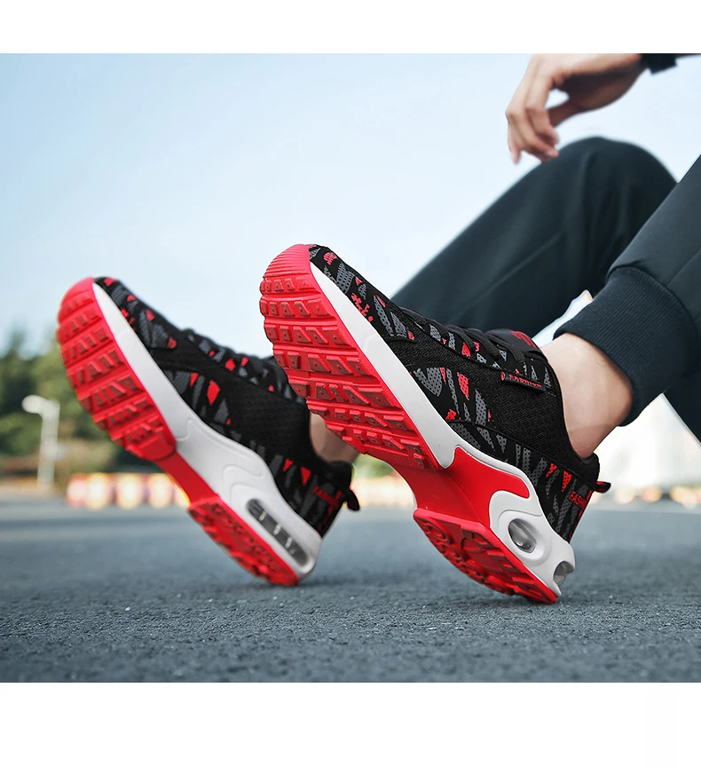 New Vulcanized Shoes Men Air Cushion Sneakers Fashion Breathable Mesh Shoes Male Bounce Outdoor Trainers Zapatillas Hombre