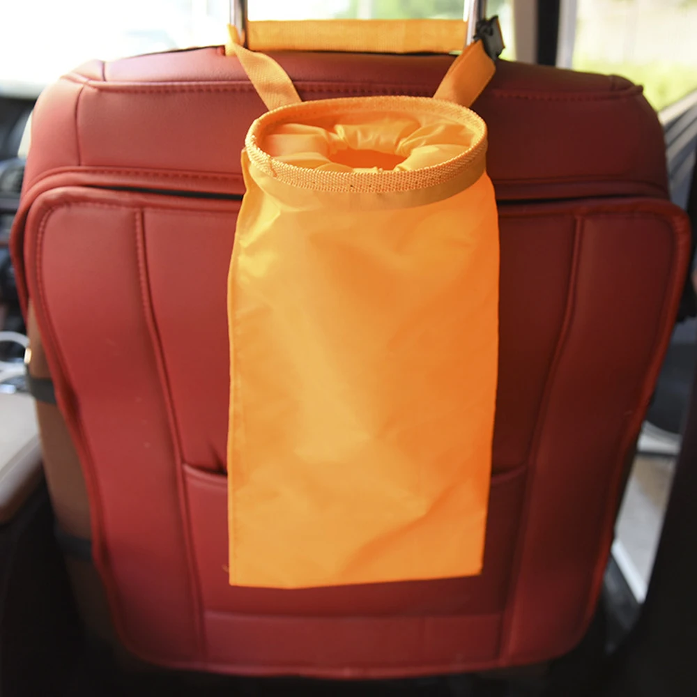 Car Portable Dustbin Garbage Bag Dust Seat Back Storage Rubbish Bin Box Case Sundries Holder Organizer Pocket Trash Can Bags