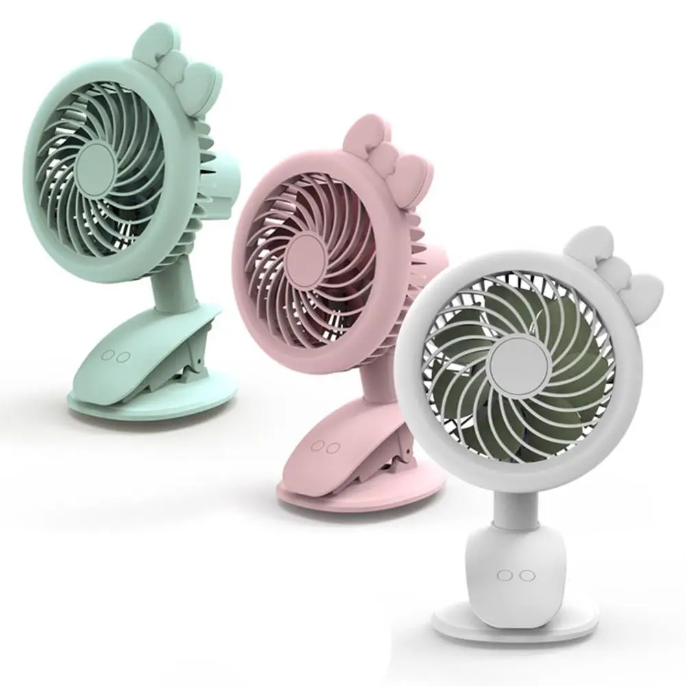 

F16 Cute 2 In 1 With Light USB Desk Fan Electric Desktop Fan Cooling Fan Cooler Plastic Air Conditioning Fan Conditioner