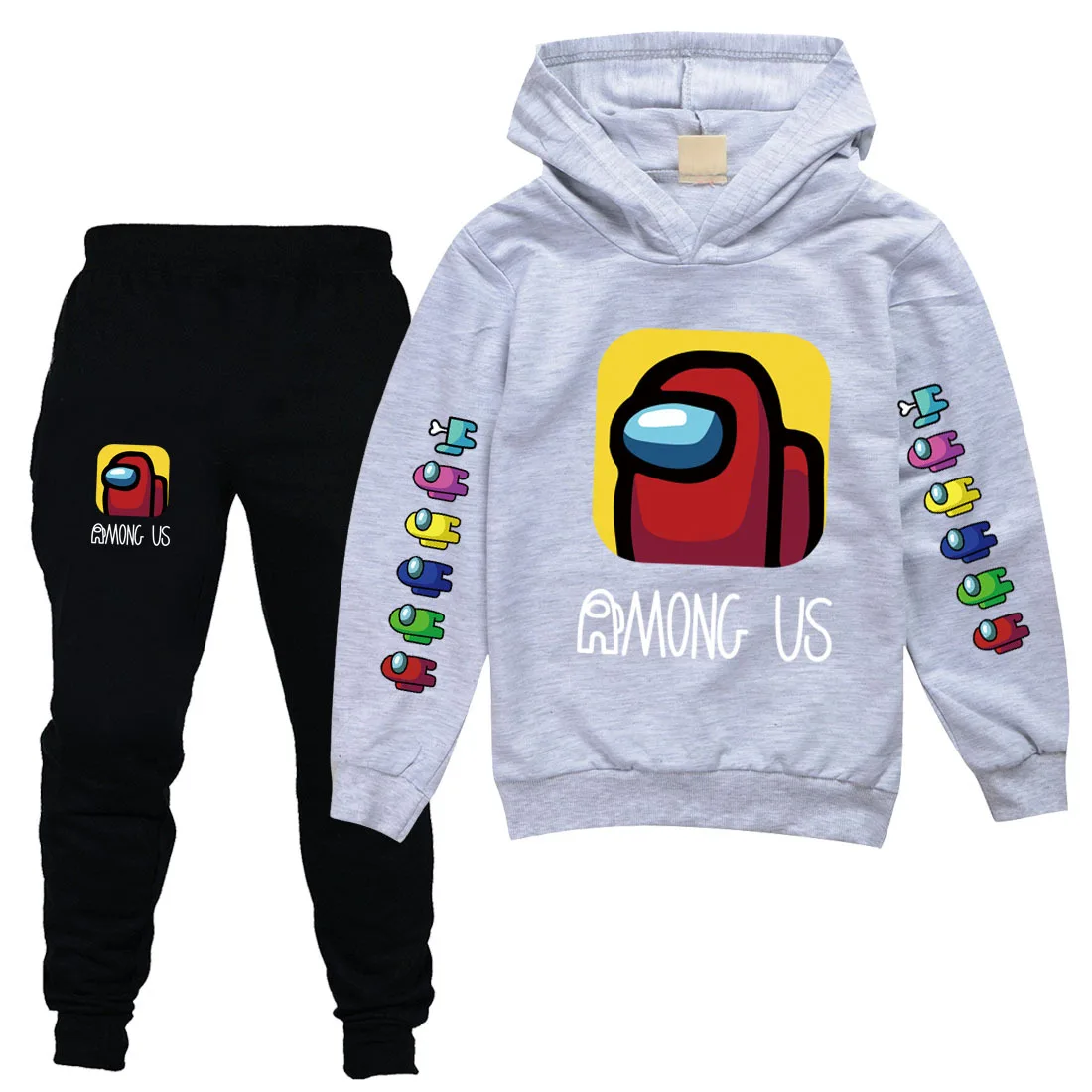 

DLF Fashion Among Us Clothes Halloween Streetwear for Toddlers Girls Tracksuit Fall Baby Boys Impostor Hooded Pants Clothes Sets