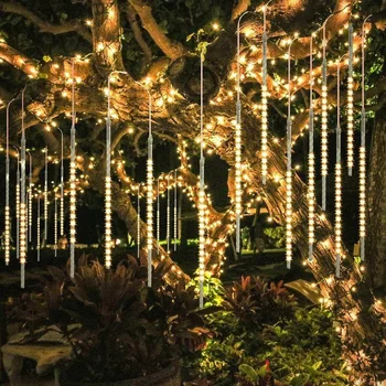 

50cm 8 Tube Valentine Waterproof Indoor Outdoor Garden Wedding Party Holiday Meteor Shower Rain LED String Lights