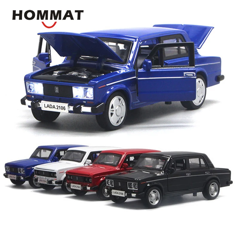 

HOMMAT 1:32 Scale Classic VAZ Lada 2106 Model Car Toy Alloy Metal Diecast Toy Vehicle Car Model Gift Cars Kids Toys For Children