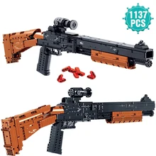 

High-Tech Military Weapon Series Building Block Rifle Sniper Gun Model Toy Education Set Brick To For Boy Holiday Gift