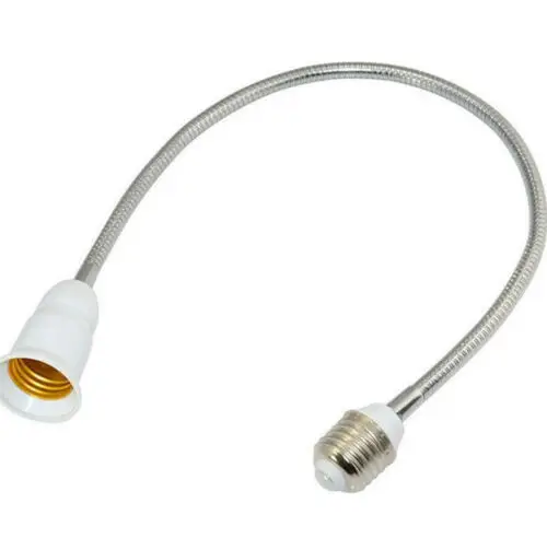 E27 Светодиодный светильник с гибким удлинителем адаптер держатель лампы конвертер винтовой разъем - Цвет: 60cm