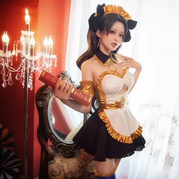 

Game Fate/Grand Order FGO Ishtar Cosplay Costume Maid Uniform Dress Halloween Costumes For Women