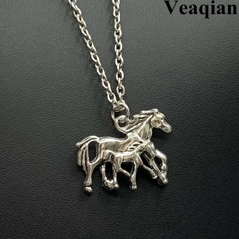 mother and child horse necklace