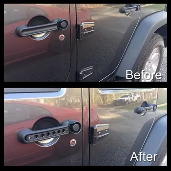 

Hot Aluminum Side Door Grab Handle Knobs Cover Trim 5pcs/Set Compatible 2007-2017 for Jeep Wrangler JK Unlimited 4 Door Handle P