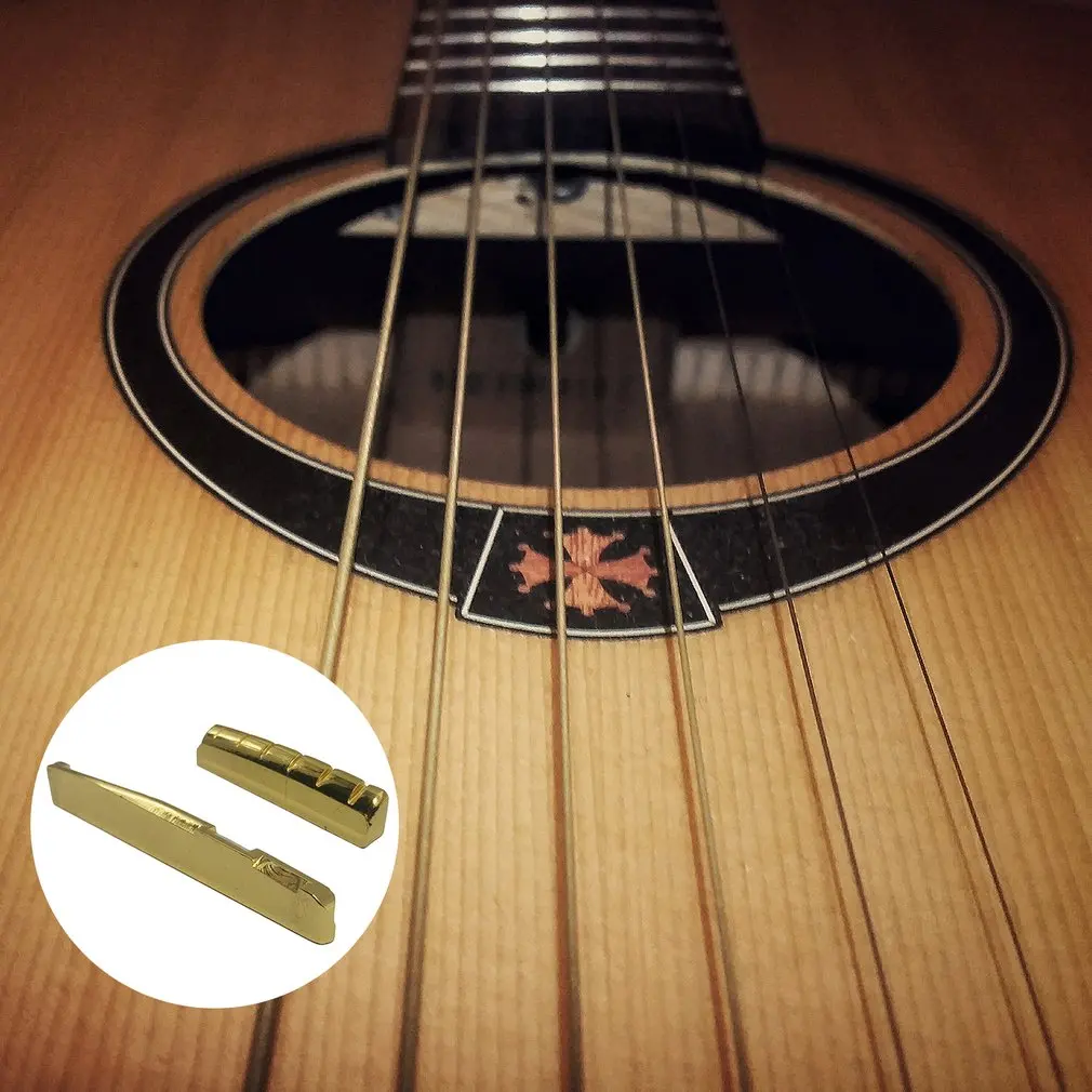 Акустическое гитарное седло набор гаек латунная 6 струнная гитарная народная