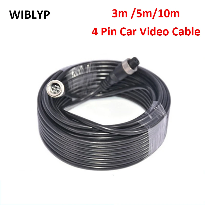 4 Pin Car Video Cable reversing Aviation Head Car Camera Video Cable 3m