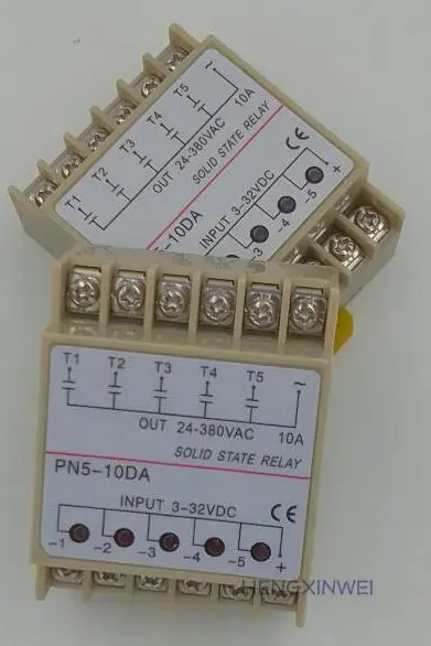 PN5-10DA 5 групп din-рейку SSR quintuplicate пять входов 3~ 32VDC выход 24~ 380VAC Однофазный DC твердотельные реле