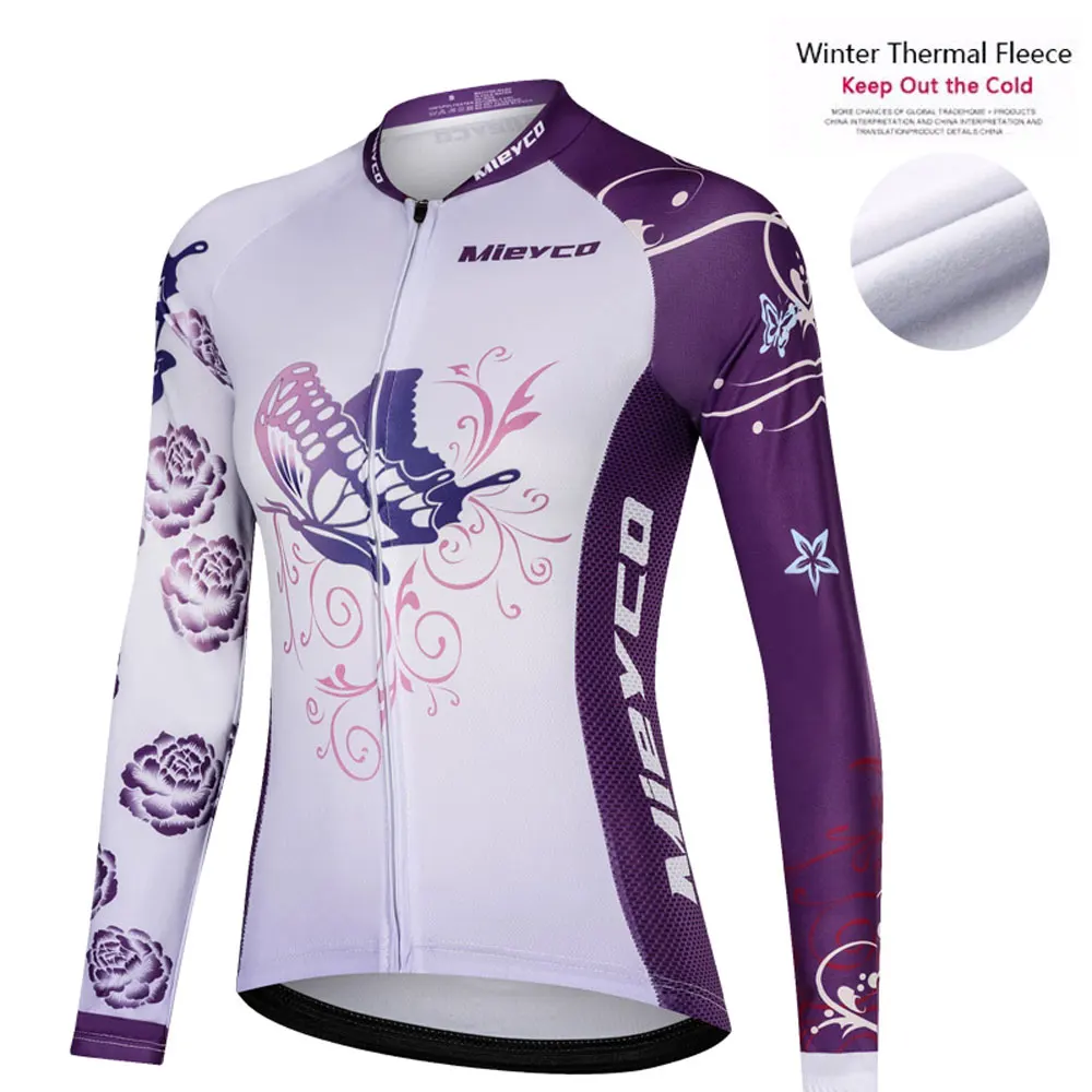 

Mieyco 2019 Winter Thermal Fleece Cycling Jerseys Women Long Sleeve Bicycle Jerseys Cycling Bike Cycling Clothing For Female