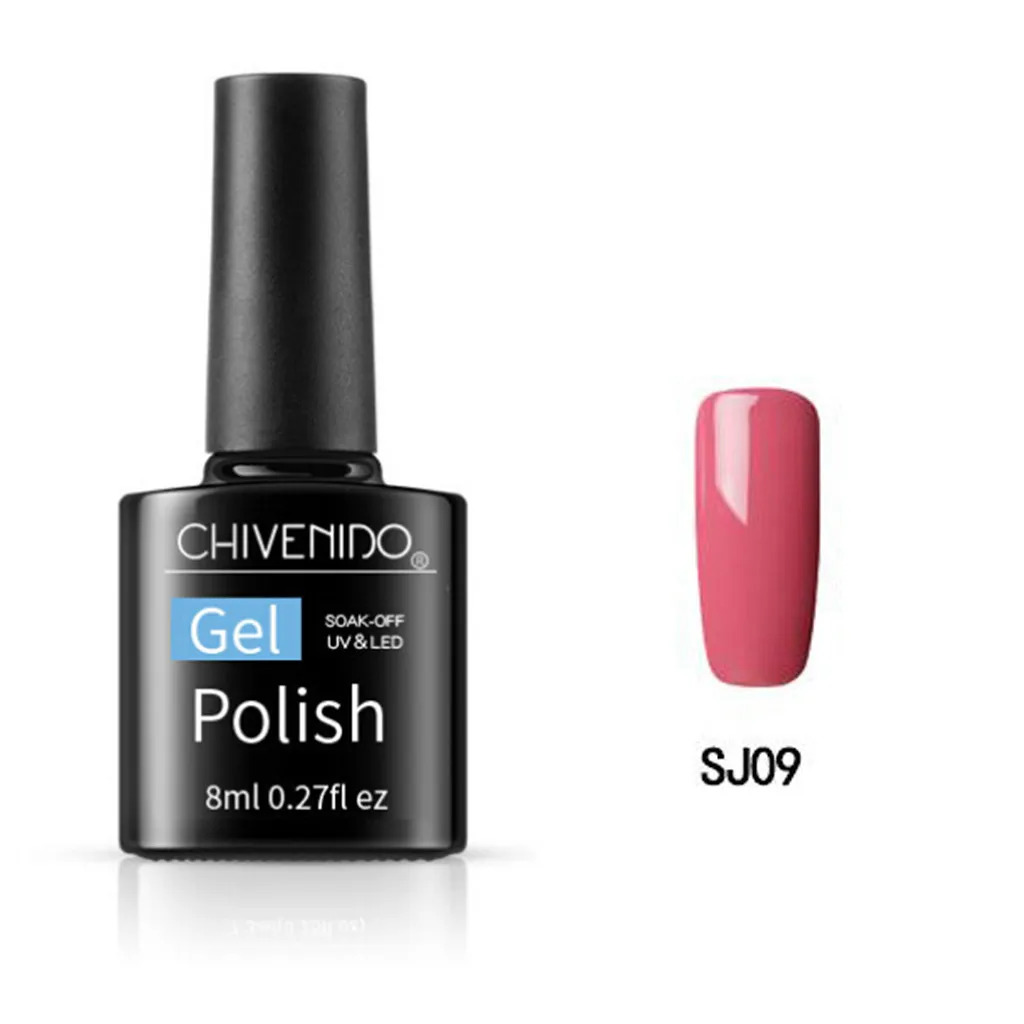 30 Color Solid Gel Varnish Nail Polish Adhesive Bare Color Durable Semi Permanant UV Nail Art Prime Gel Varnish Nail Polish - Color: 09