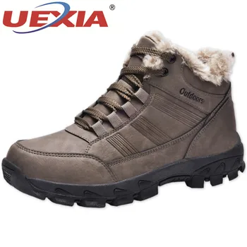 

UEXIA Men's Winter Warm Outdoor Sport Shoes High Top Cotton Female Support Drop Shipping Footwear -30 Degree Celsius Warm Boots