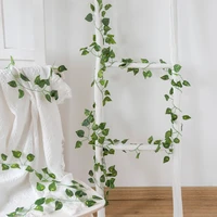 210Cm Artificial Hanging Christmas Garland Plants Vine Leaves Green Silk Outdoor Home Wedding Party Bathroom Garden Decoration 6