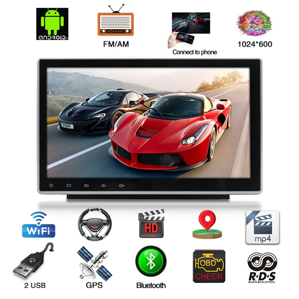 

WONVON Rotatable WiFi 1 DIN 2G 32G Car Multimedia GPS Navigation Player Bluetooth DVD Player Car Radio 4G Internet Android