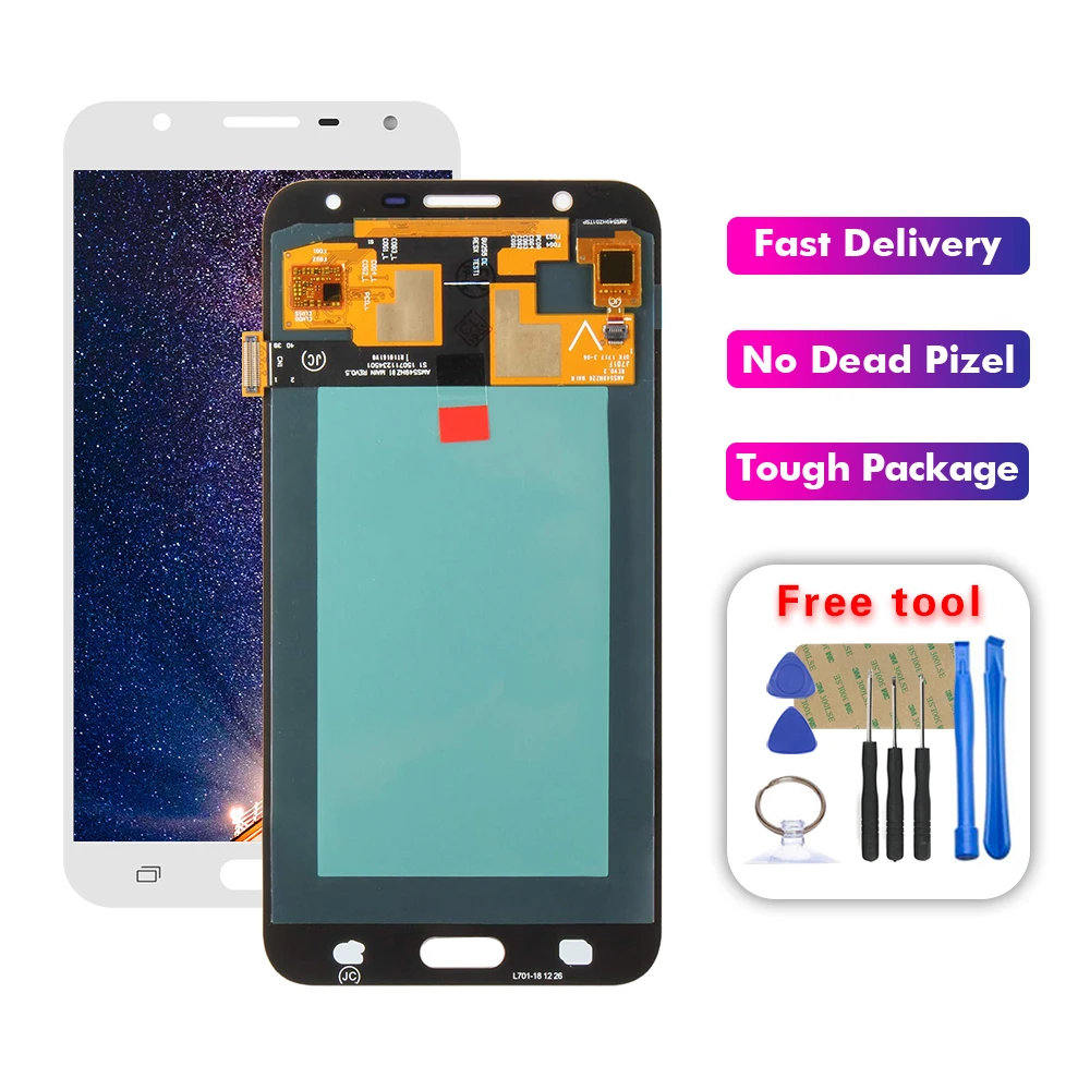 ЖК дисплей AMOLED для Samsung Galaxy J7 neo J701 J701F J701M J701MT с сенсорным экраном в сборе запасные