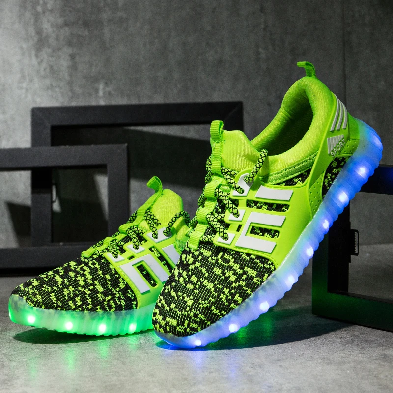 New USB Rechargeable Luminous Kids Sneakers Boys Girls Children Baby Flashing Shoes Childle Led Light Shoes Zapatillas Ni&ntilde;o