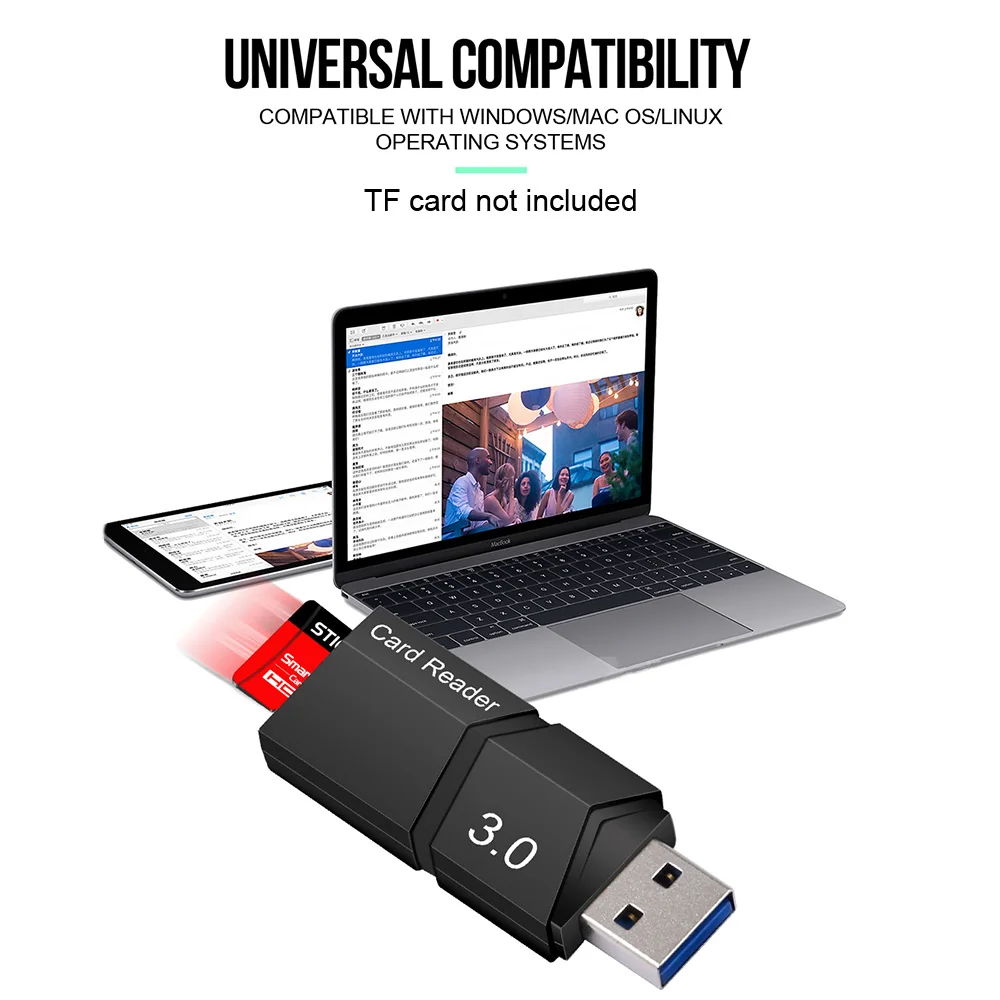 Высокоскоростной USB 3,0 кард-ридер micro sd адаптер смарт micro sd кард-ридер высокое качество кард-ридер