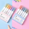 6pcs/lot Highlighter Pen Pastel Markers Fluorescent Pen Watercolor Highlighters Drawing Painting Art Stationary School Supplies ► Photo 1/6