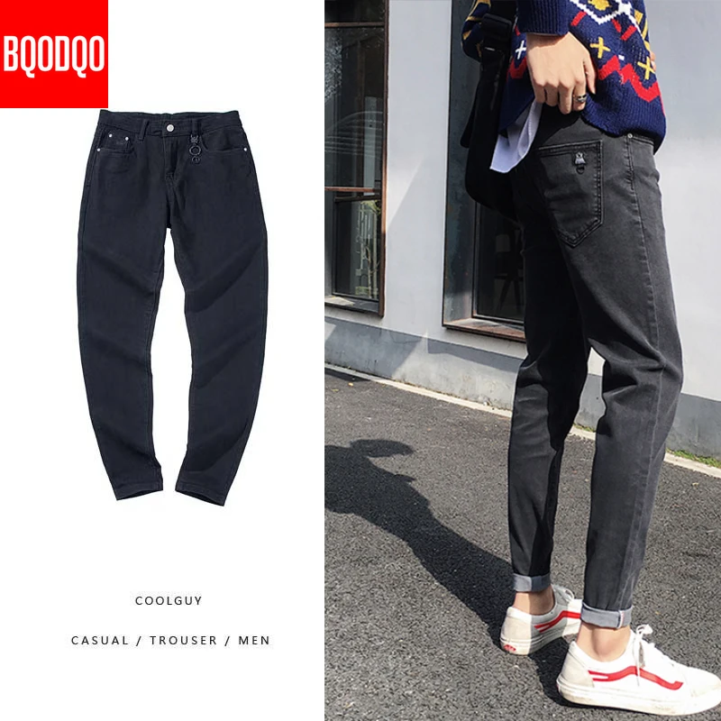 Black Brand Jeans Denim Men Skinny Hip Hop Casual Pants Streetwear Fashion Trousers Male Joggers Japanese Harem Pencil Pants 5XL Black Brand Jeans Denim Men Skinny Hip Hop Casual Pants Streetwear Fashion Trousers Male Joggers Japanese Harem Pencil Pants 5XL