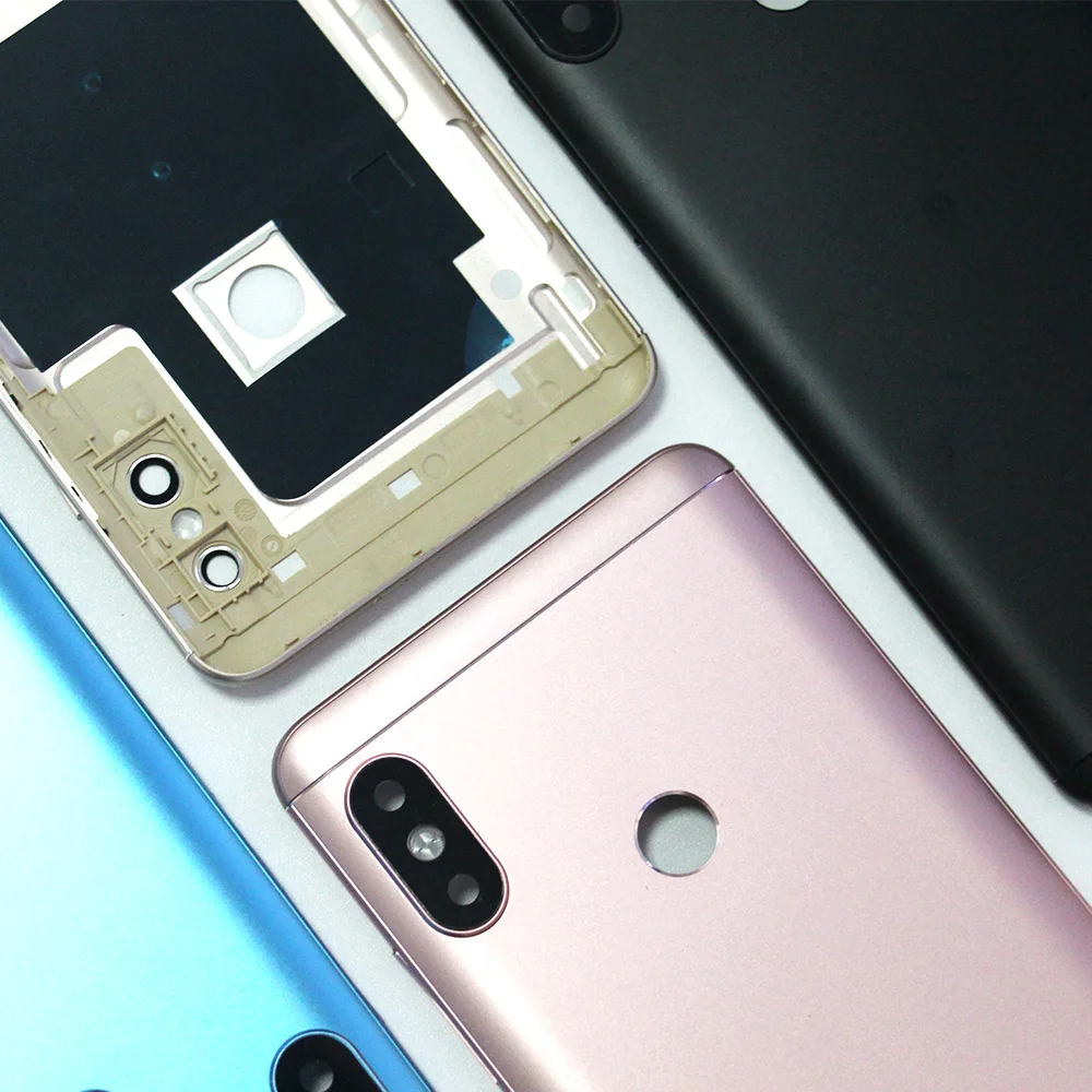 E-family Housing For Xiaomi Redmi Note 5 Pro Note5 Metal Battery Back Cover Replacement Parts Case With Lens Buttons& tools