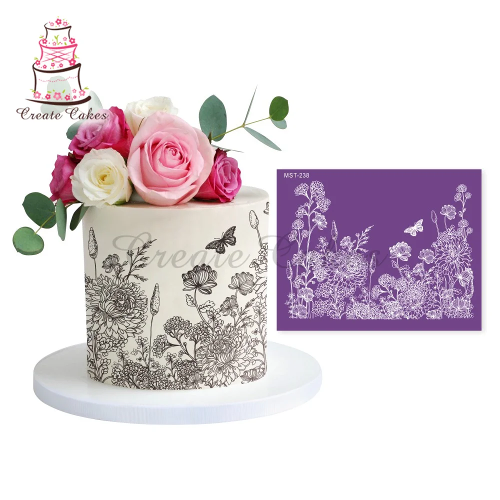 Motivo 1Pc farfalla Torta Torta Template Stencil di nozze torta che decora lattrezzo da cucina Accessori Stampo per torta 