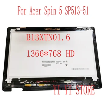 

Genuine new For Acer Spin 5 SP513-51 13.3 inch LCD Screen Touch Digitizer Assembly B133XTN01.6 1366X768 Display