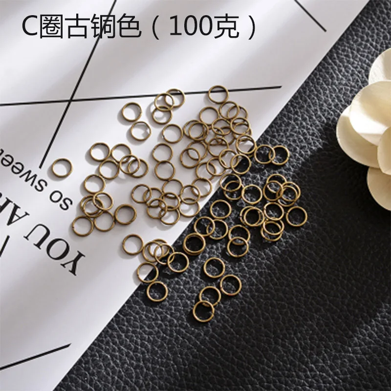 Bronze Практичные металлические открывающиеся Кольца Сплит кольцо бижутерия фурнитура для самостоятельного изготовления Открытый круг соединительные кольца для ожерелья украшения - Цвет: Bronze