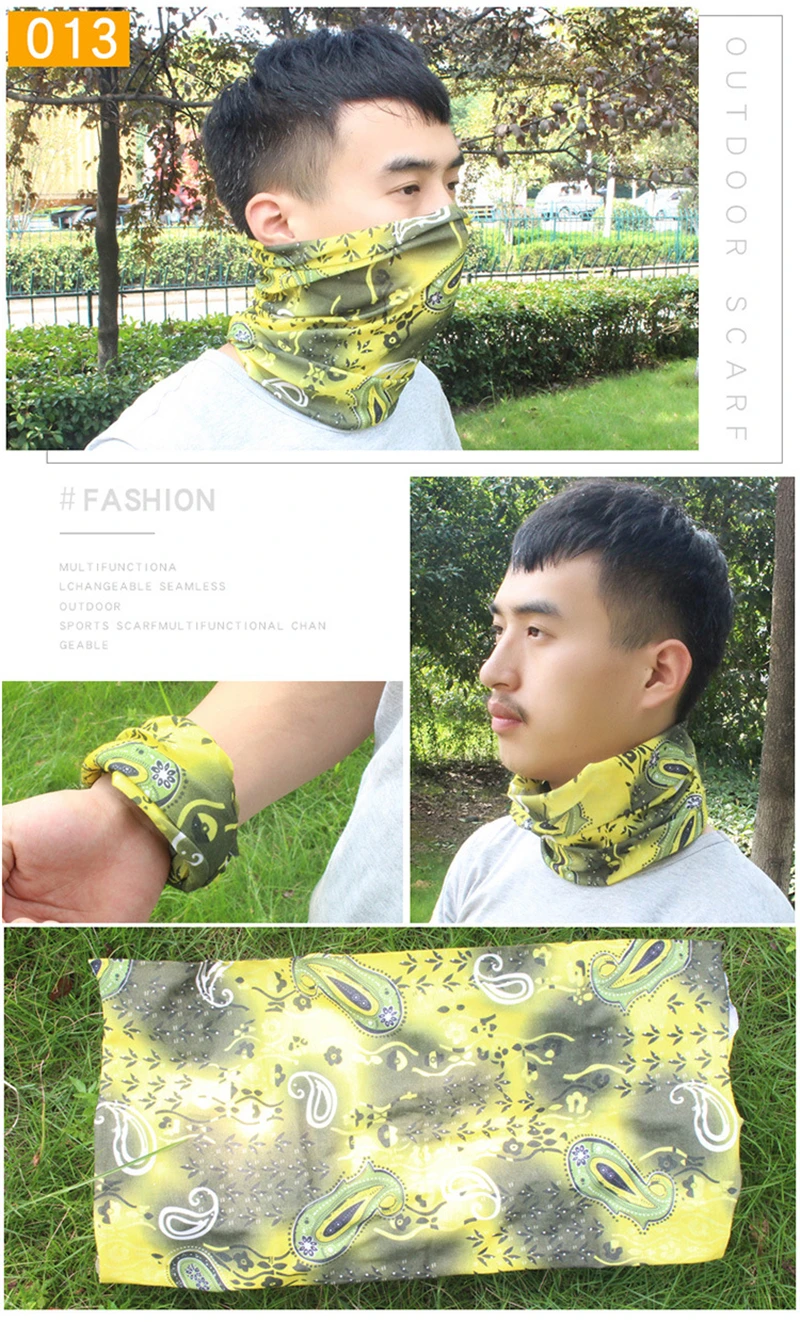 Multifunctional Sports Headwear Headband Bandana Balaclava Face Cover Scarf Sweatband Hairband for Cycling Yoga Camping Hiking