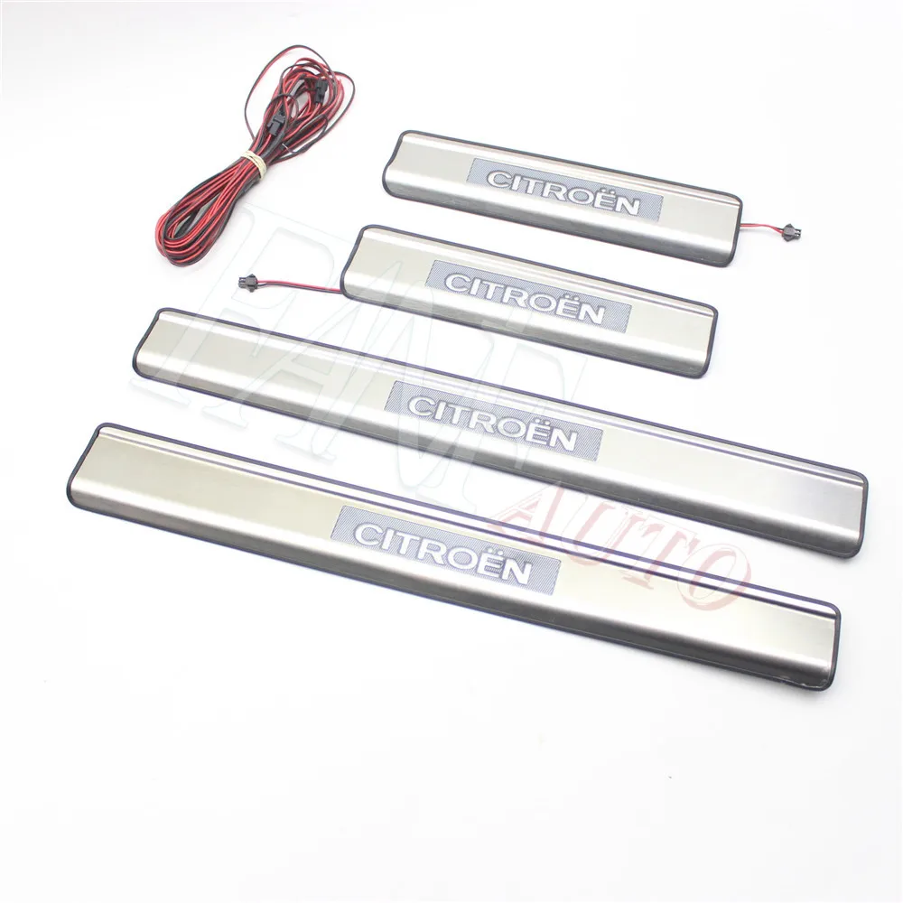 Нержавеющая сталь светодиодный порога Накладка гвардии пороги защитная