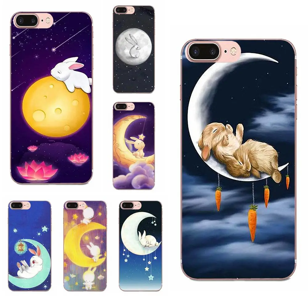 

Soft Phone Case Coque Moon Bunny Rabbit Style For Xiaomi Redmi Mi 4 7A 9T K20 CC9 CC9e Note 7 9 Y3 SE Pro Prime Go Play